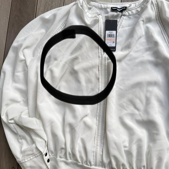 White karl lagerfeld polyester shirt - Picture 3 of 6